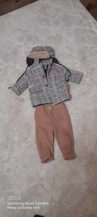 Set elegant din  trei piese virsta 0/3luni fabricat în România