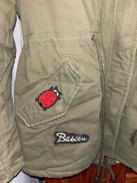 Parka kaki îmblănită