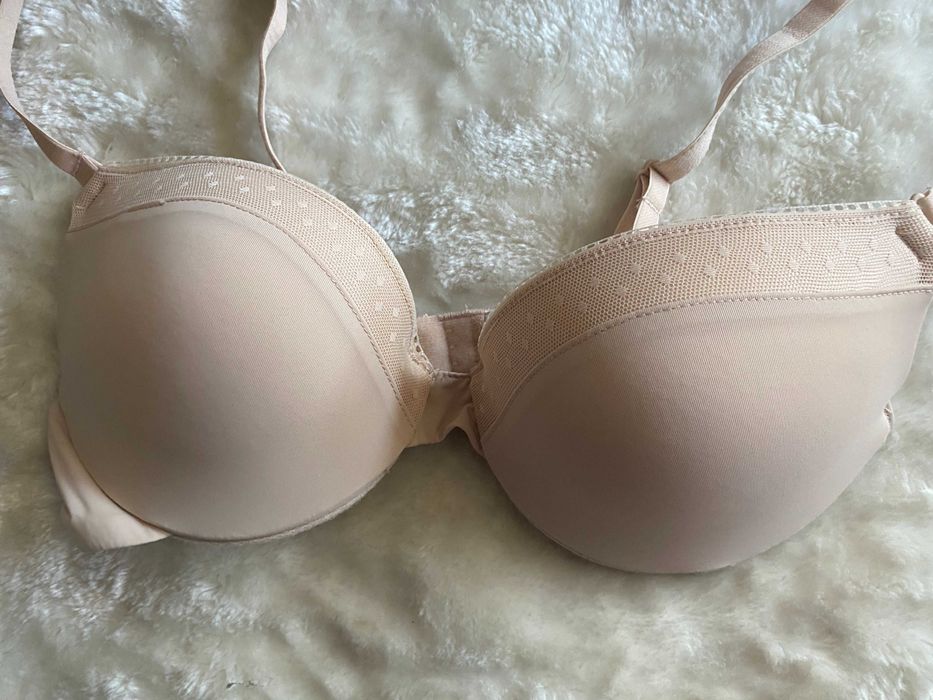 Sutien bej/nude, cu dantela, marime 75B, nou, H&M, 45lei