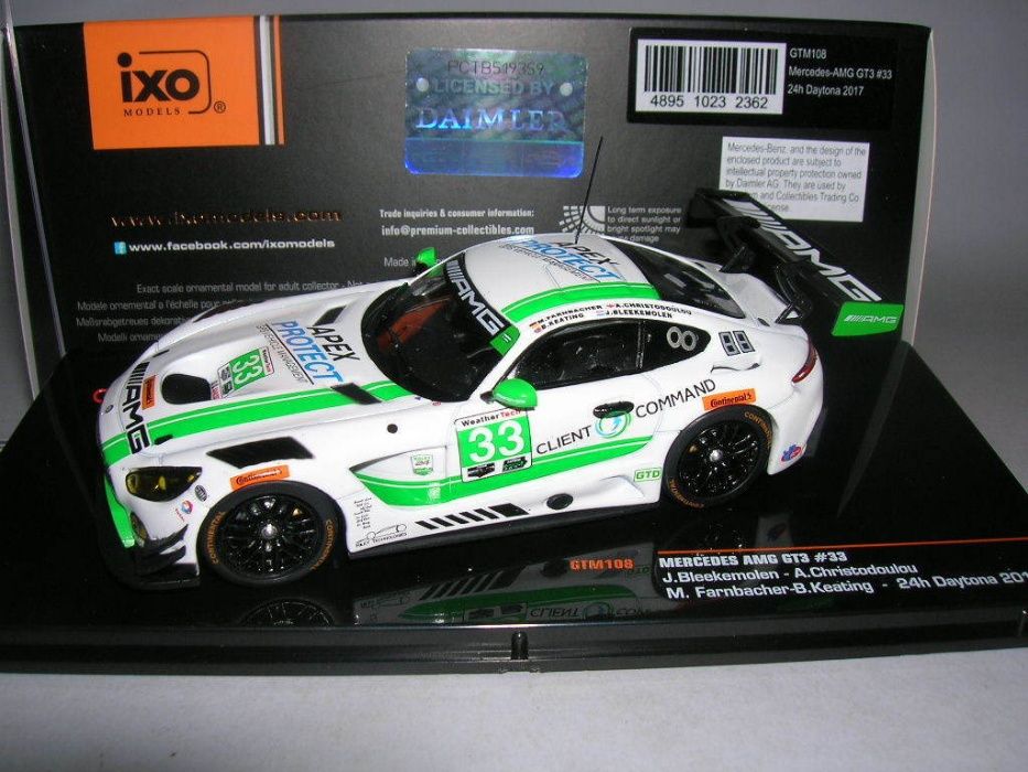 Macheta Mercedes AMG GT3 #33 Daytona 24h IXO 1:43