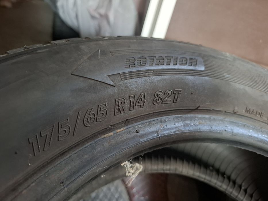 2 anvelope 175 65 R14 M+S iarna, 4 jante tabla Fiat R14 4x98