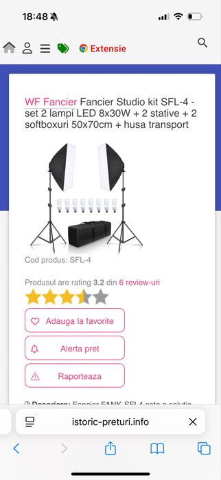 Kit nou 2 softbox-uri Fancier
