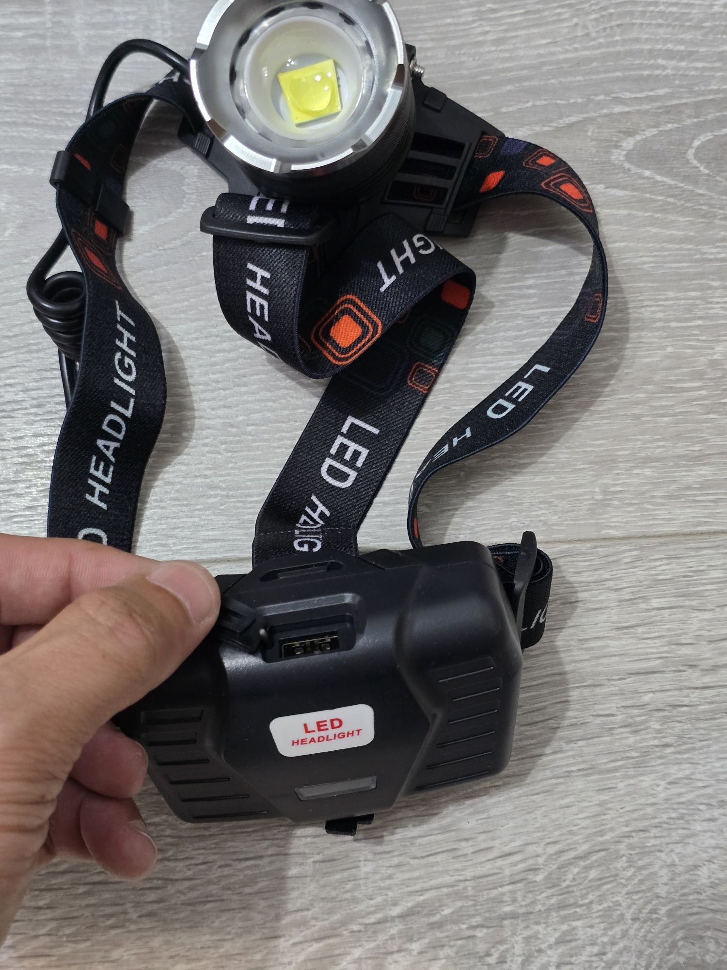Lanternă frontală LED SIDARK, 120000 LUX, acumulator 9000mAh