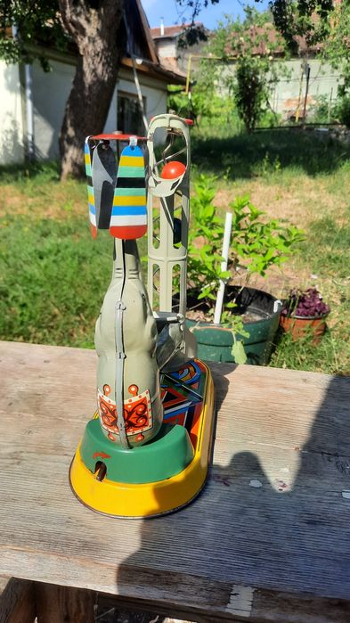 Elefant jongler jucarie veche românească, anii 60 Bucuria Copiilor