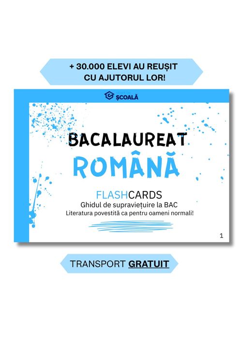 Culegere BAC Romana – Flashcard Start in Scoala
