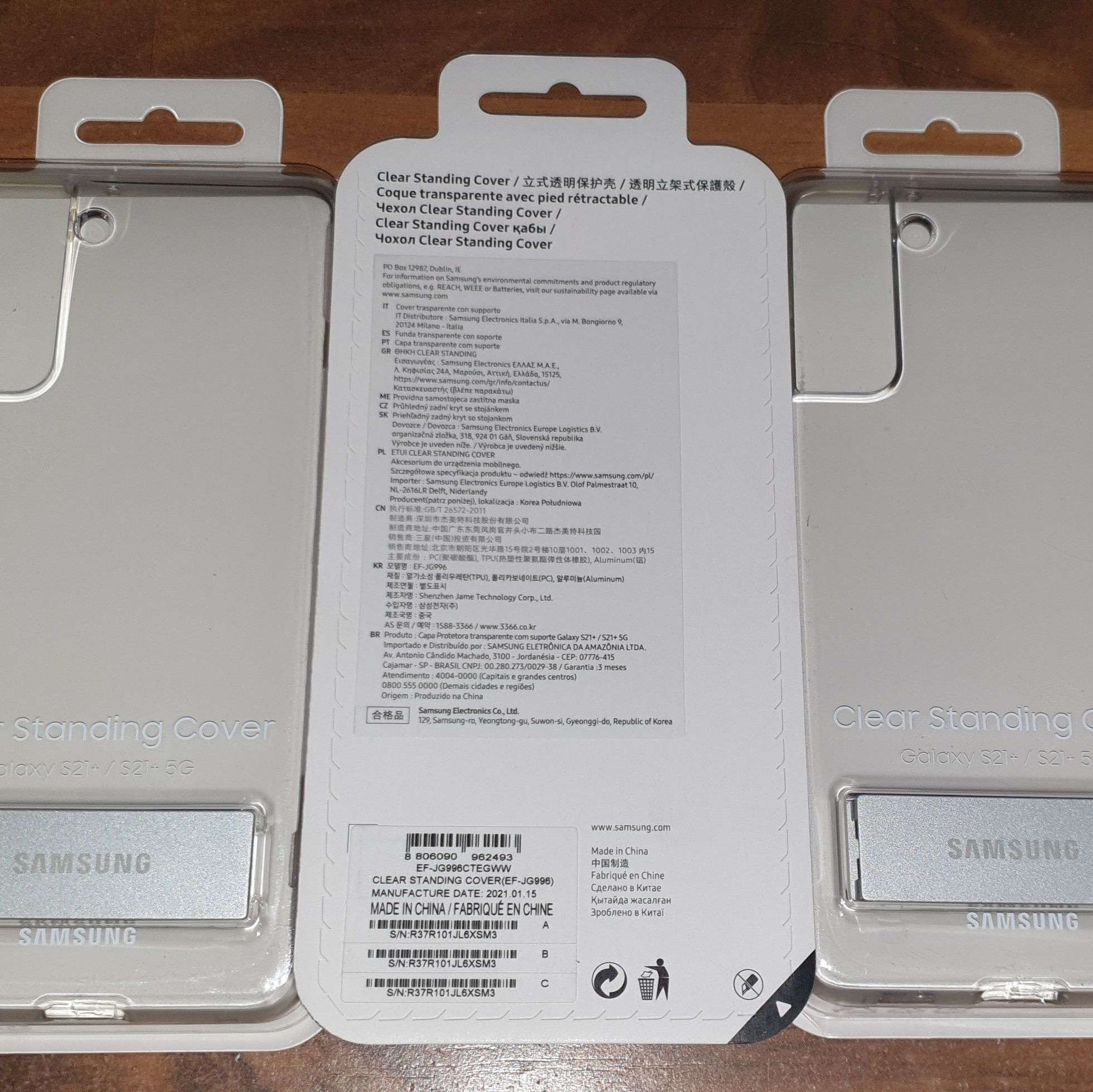 Husa originala Samsung Clear Standing Cover S21+ S21 Plus 5G G996