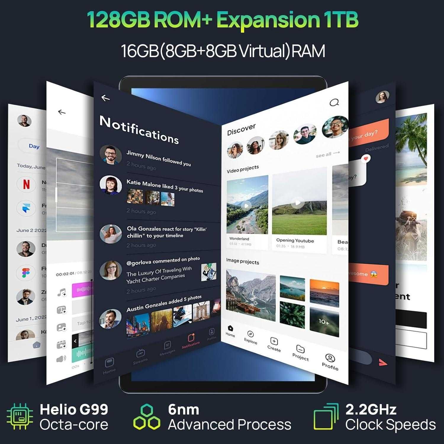 Таблет Ulefone Tab A11 Pro 11″ 90Hz, 16GB RAM 128GB ROM+1TB Android 14