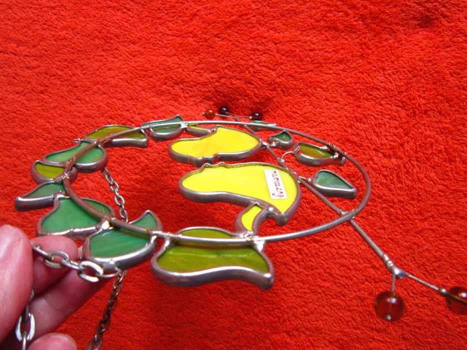 cadou rar Suncatcher Păsărele sticla vitralii  stil Tiffany Art Deco