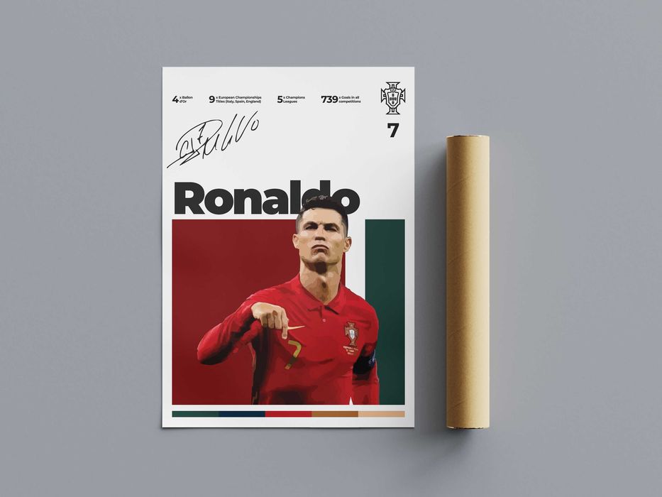 Poster ilustratie Cristiano Ronaldo. Cadou pentru fani.