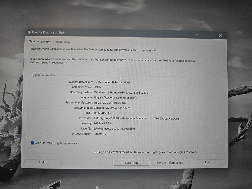Асус лаптоп Asus Zenbook 14 UM425QA-KI171W