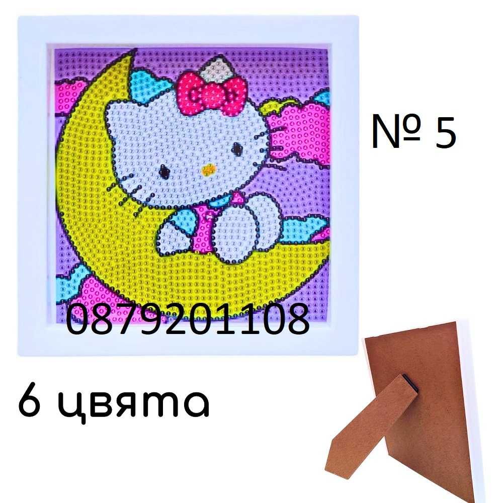 Детски диамантени гоблени 18х18см Куроми Хелоу Кити Kuromi Hello Kitty