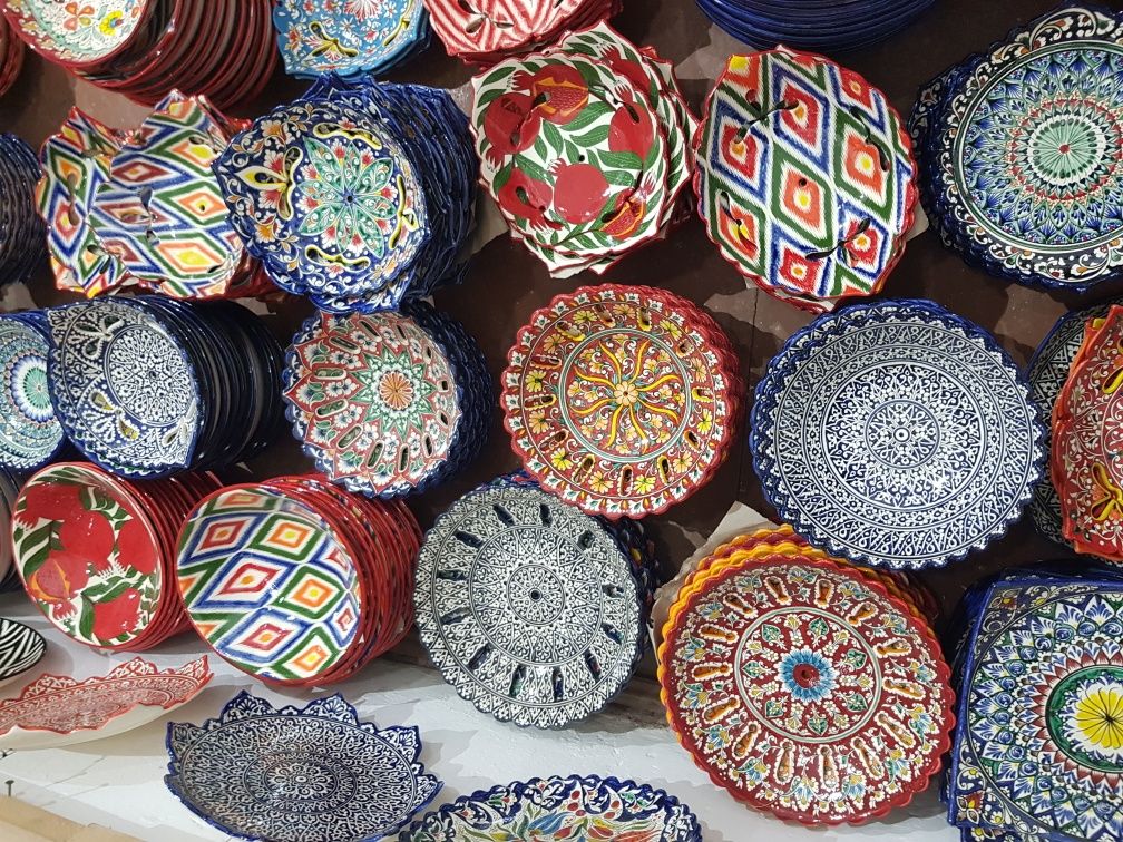 Узбекская керамика ручной работы.  Фарфор