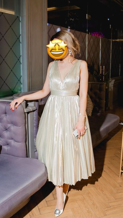 Платье металлик, казахстанского дизайнера