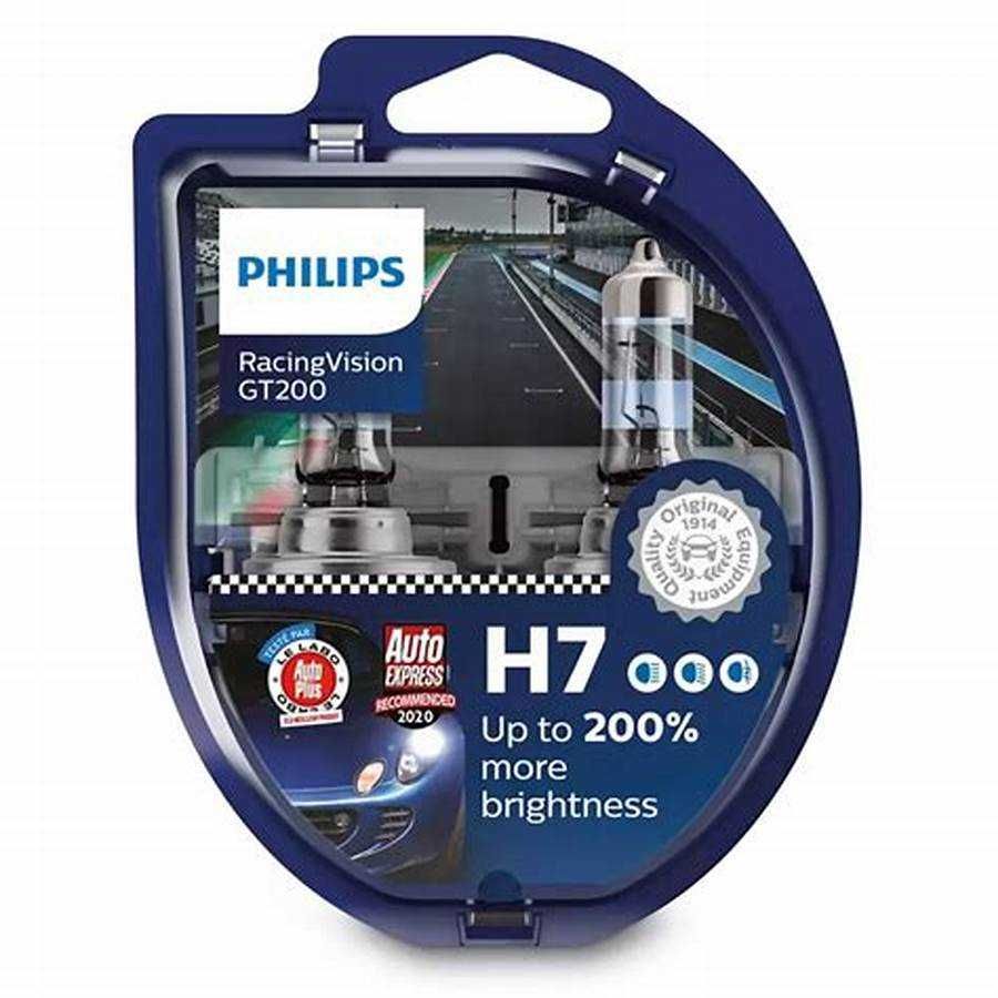 Set Becuri H7 sau H4 55W 12V Racing Vision GT200 Philips +200%