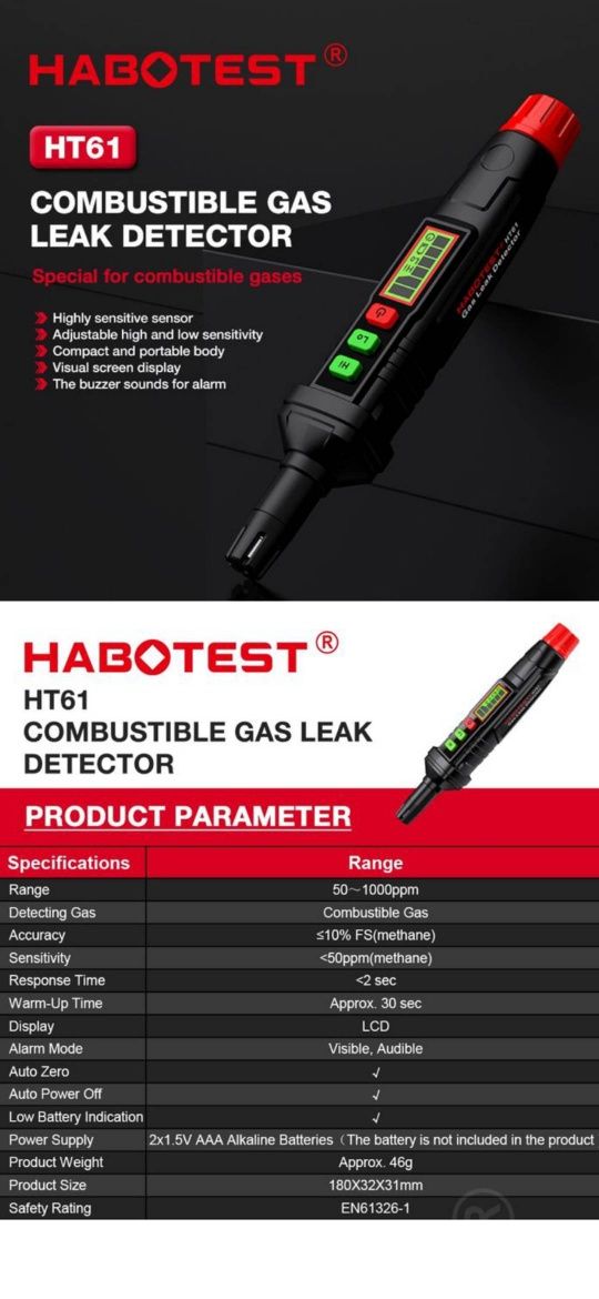 Газ детектор датчик газоанализатор газовый утечка гас detector gas