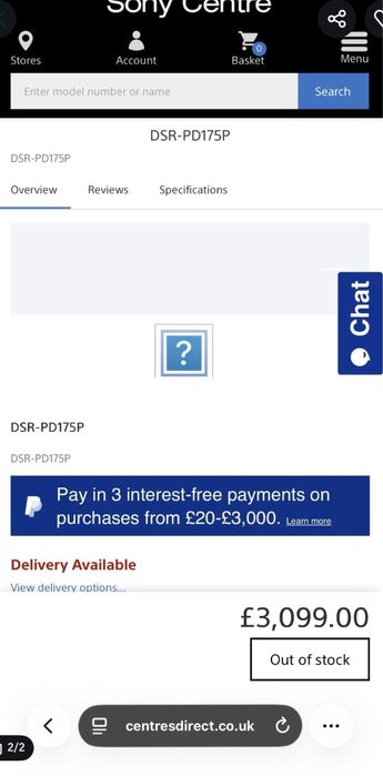 Camera video profesionala Sony - DSR PD175P