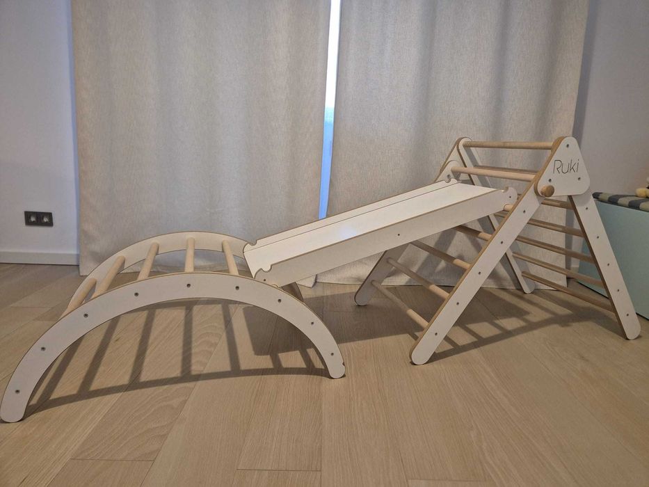 Set Montessori Triunghi Pikler de catarare +rampa+ semicerc, Pickler