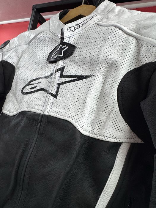 Кожено яке за мотор Alpinestars , с гърбица M , L