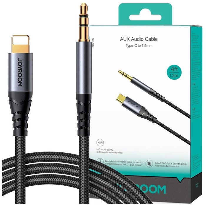 Adaptor Lightning la Auxiliar(Jack) 3.5mm, 1.2metri