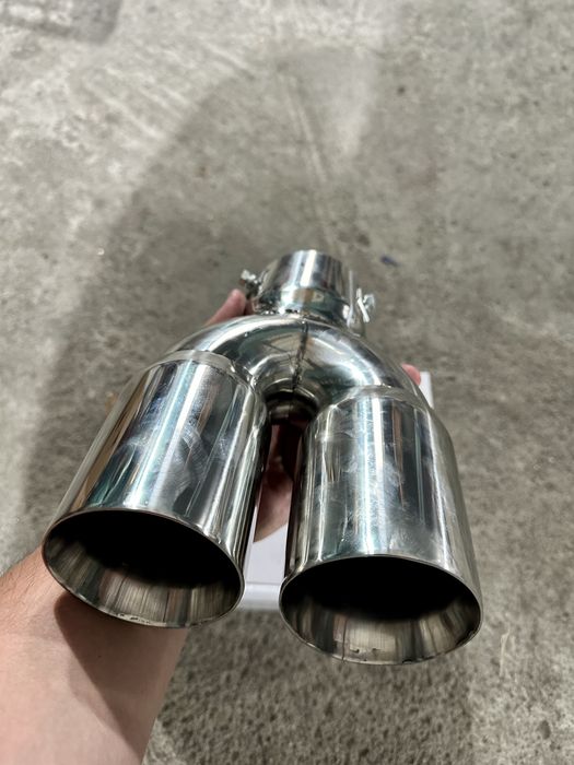 Ornament toba Tips evacuare 76 mm inox Tipsuri duble