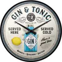 Vand  Ceas de perete Gin & Tonic Served Here