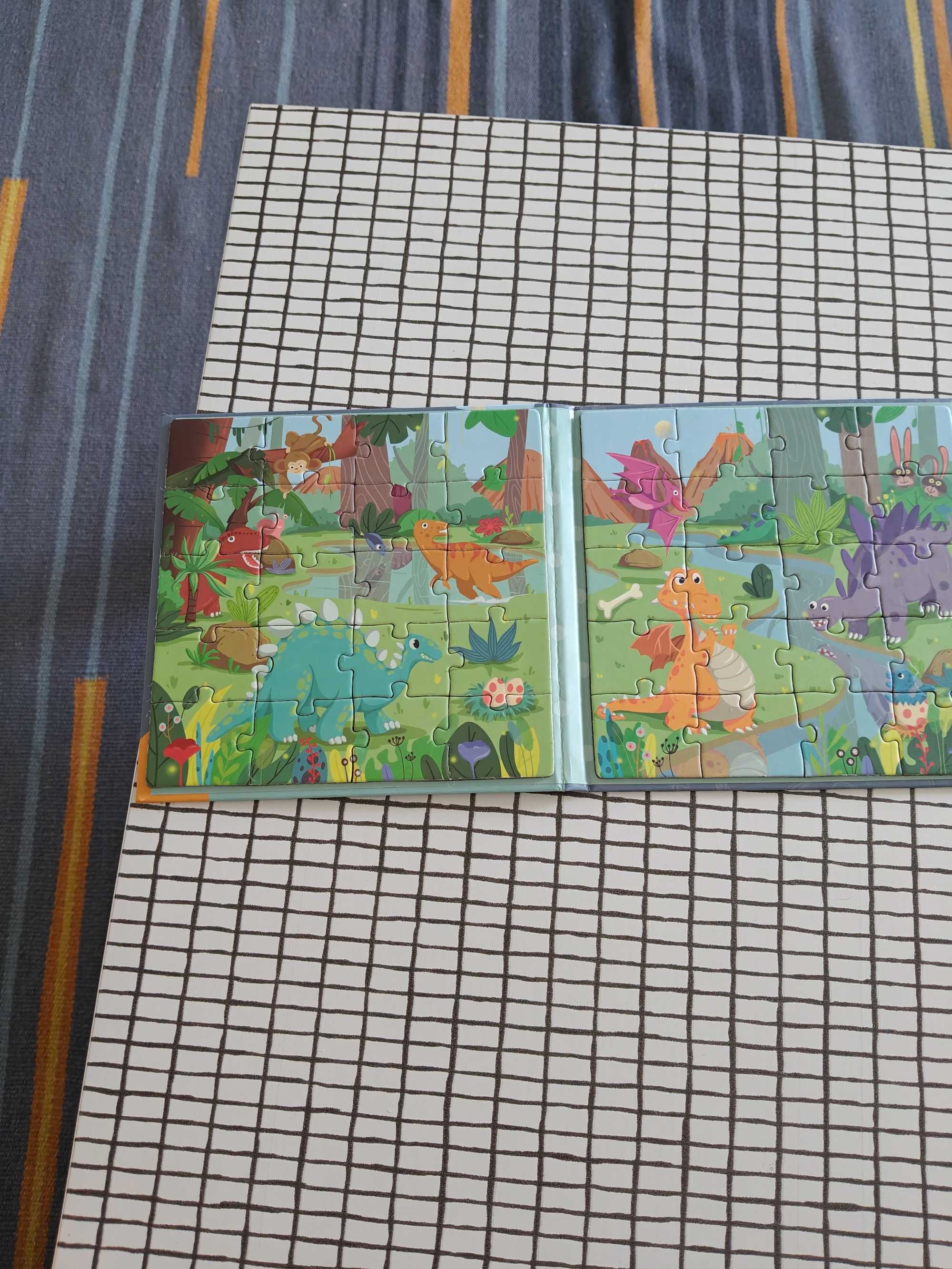 Carte cu 3 puzzle magnetic