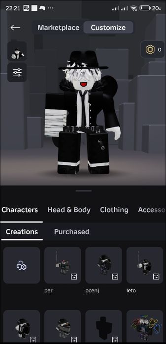 Аккаунт в платформе роблокс