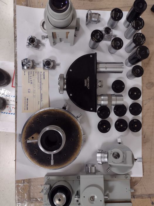 Комплект обективи о окуляри за микроскоп Raichert Austria + визьор