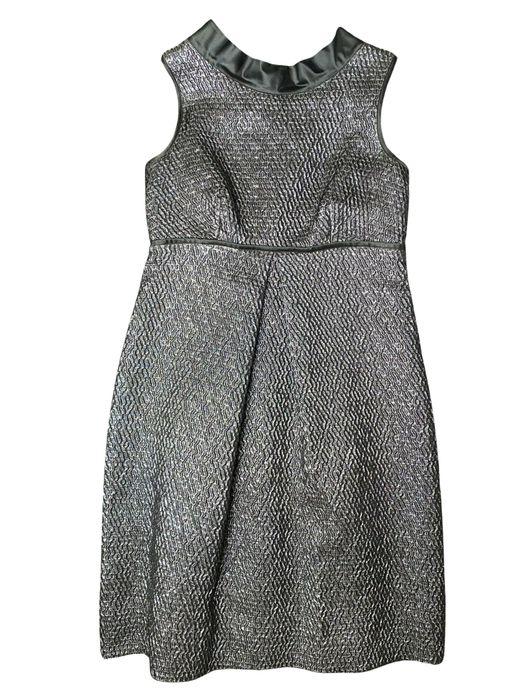 Rochie Prada, metalizata, argintiu-antracit