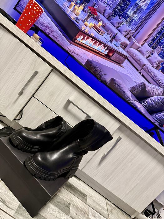 Cizme până la genunchi, piele naturală, mărimea 36/37, noi și elegante