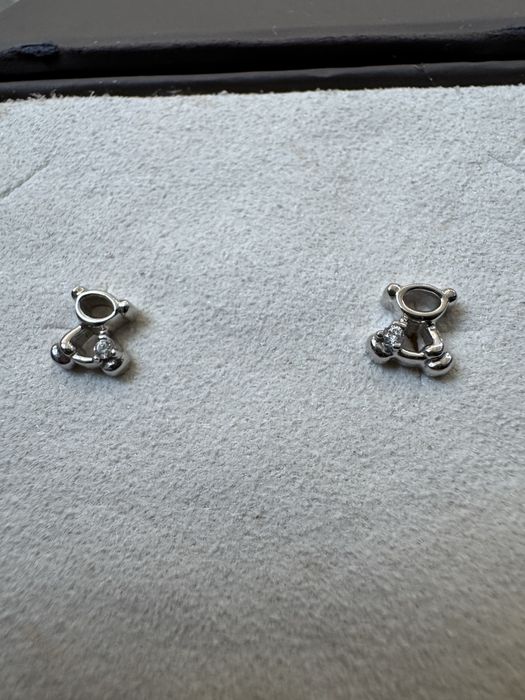 Cercei aur alb Teilor pentru bebelusi