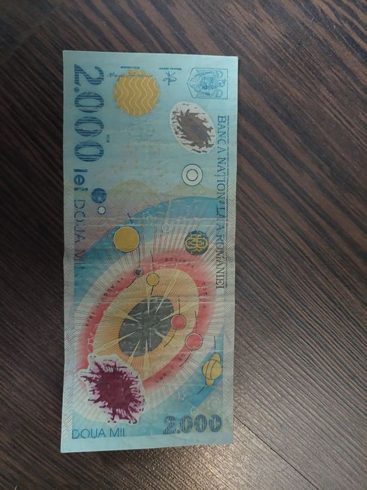 Vând bancnotă 2000 lei cu eclipsă