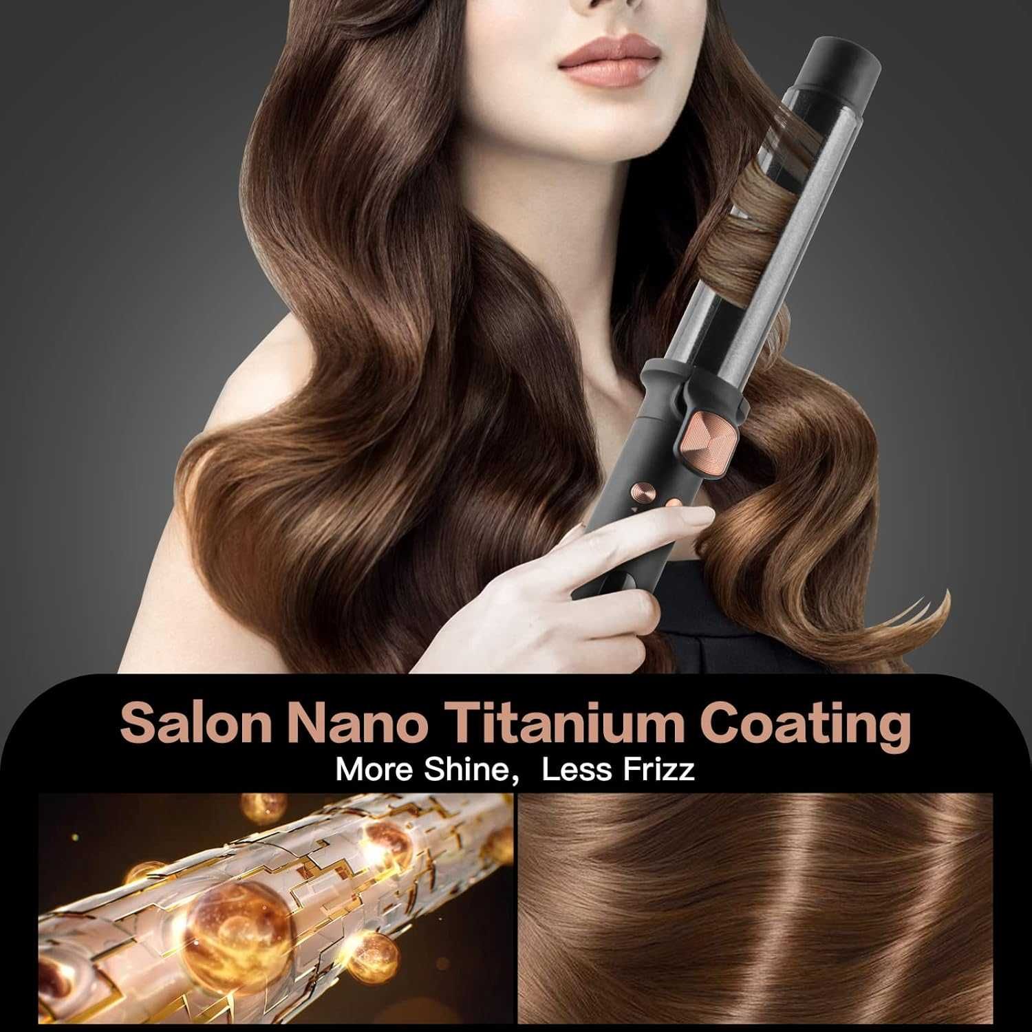 Автоматични маши за коса webeauty, 360°, 32 mm, LCD дисплей, 140-220 С