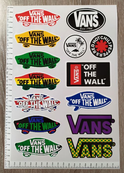 Стикери VANS ВАНС нови! лист А4 - 14 бр общо Sticker