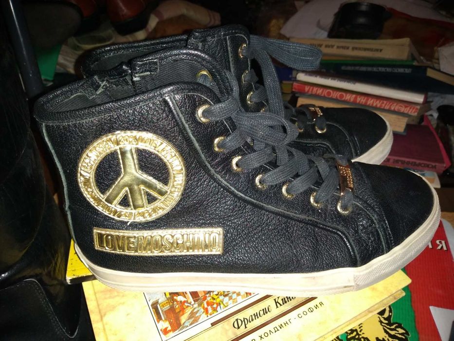 Елегантни  спортни боти LOVEMOSCHINO  естeствена кожа