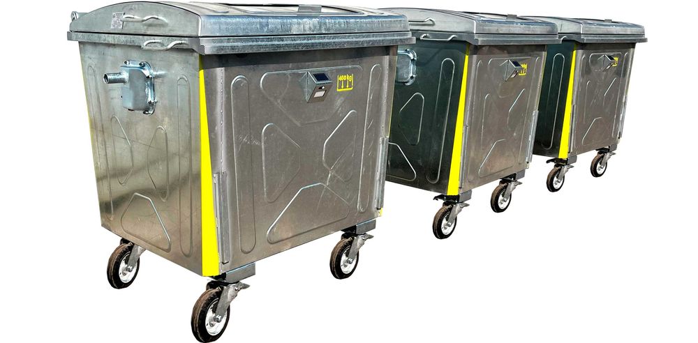 Контейнер металлический   оцинкованный 1100L