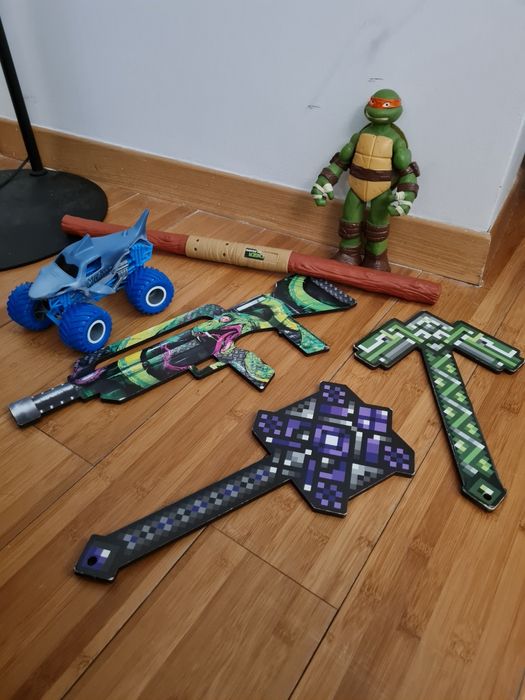 Ниндзя черепашка 15 см, машина, ружье