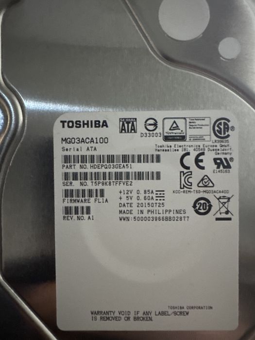 Жесткий диск Toshiba 1tb формат 3.5