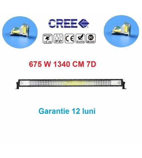 Led Bar 675w, spot si flood, patern 7 d