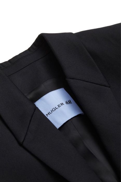 Sacou Mugler H&M din lână cu talie marcată, mărimea 46