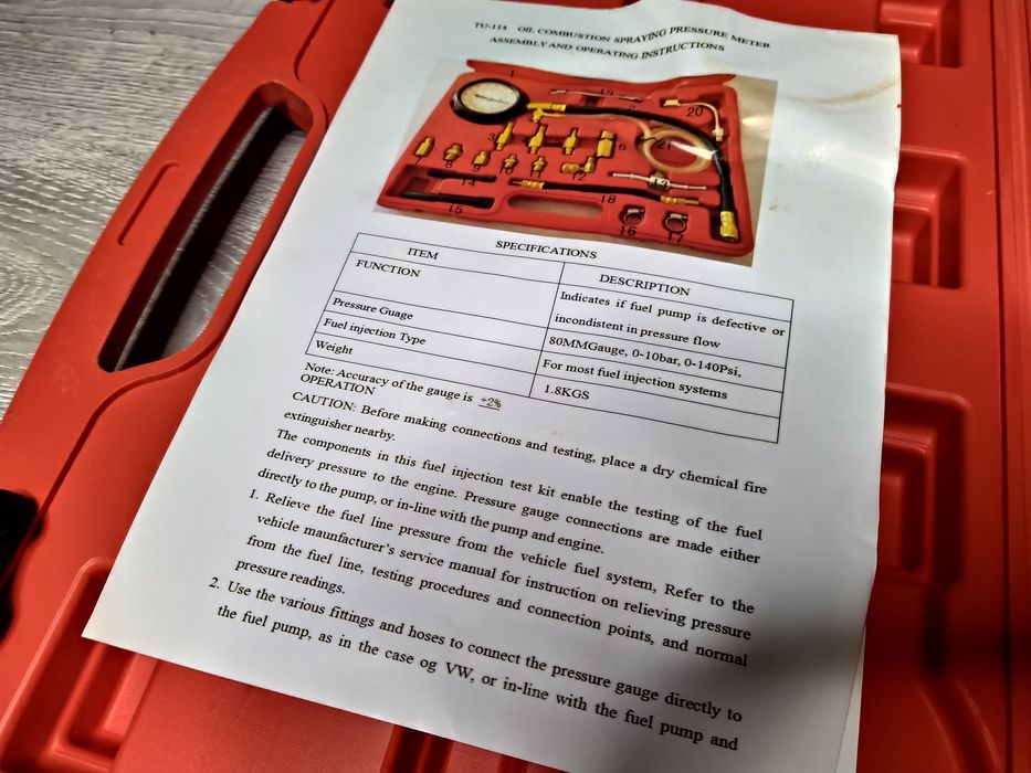 Set manometru presiune pompă de injecție combustibil