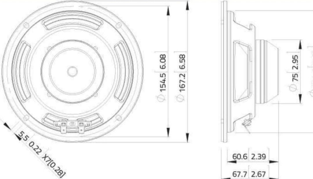 Difuzor Lavoce 6.5 " difuzoare 8 ohm WSN061.52 250 W Hi Fi boxa bmw