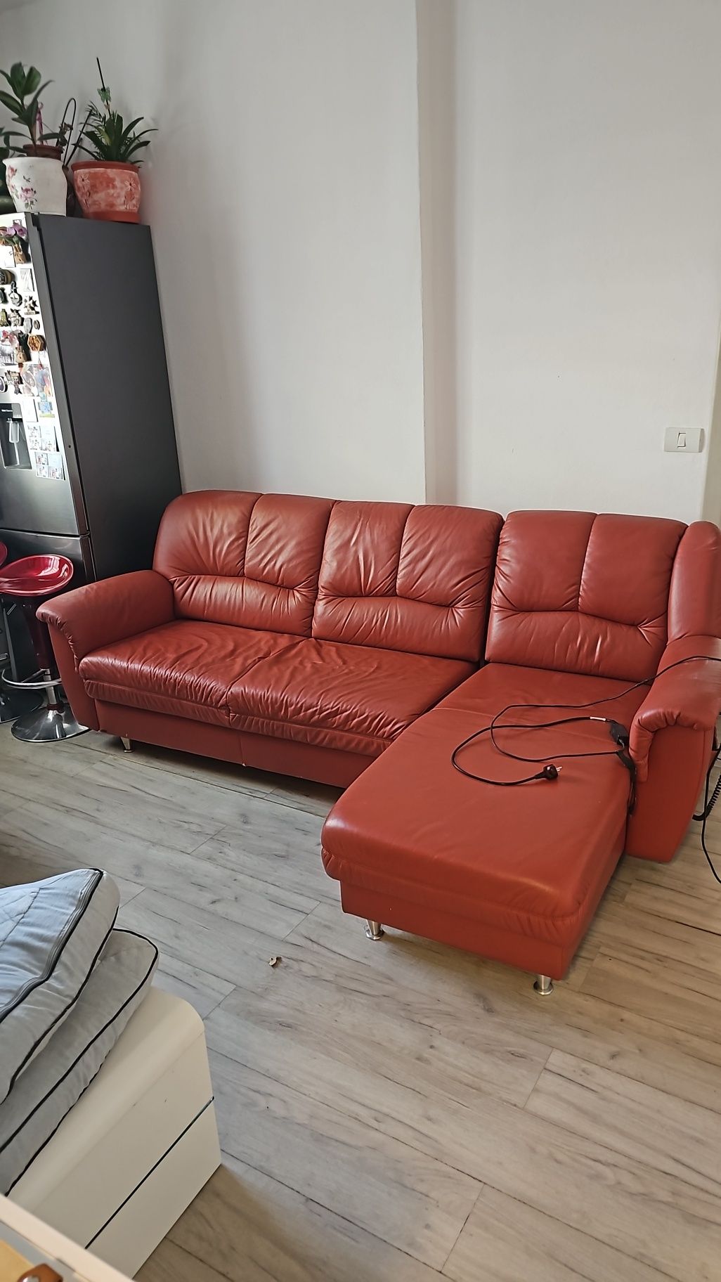 Canapea extensibilă piele naturală