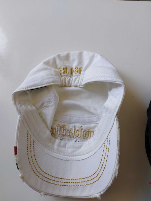 Шапка с козирка Pantofola D Oro , unisex 58 см бяла и черна