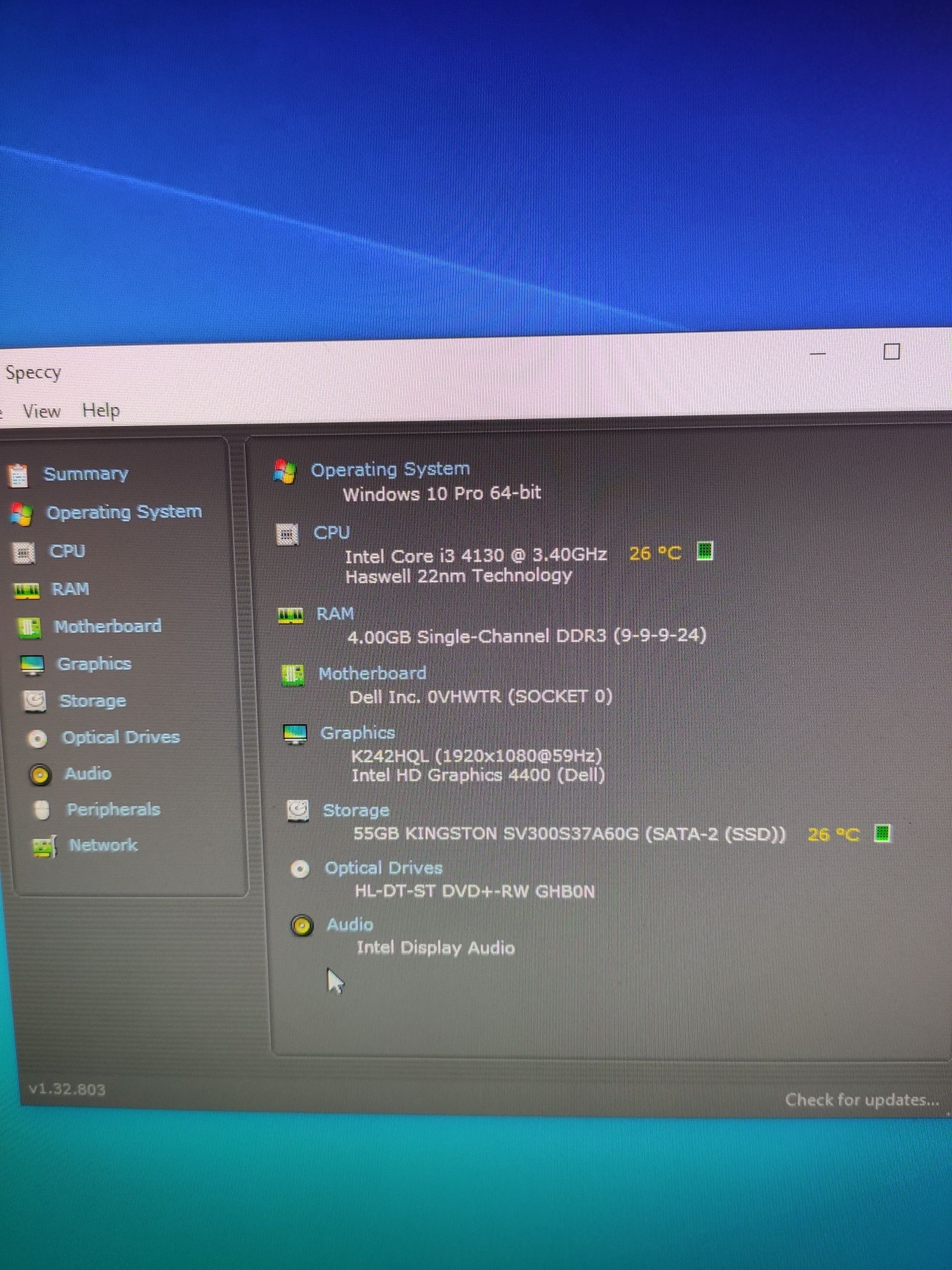 Desktop PC i3 gen4, 4GB RAM, SSD 60GB, + Windows 10 licențiat