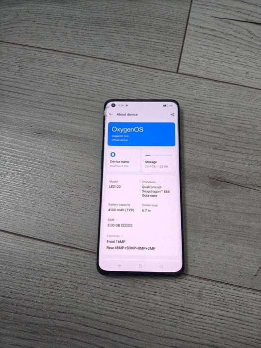 Oneplus 9 Pro 128GB fisurat colț fata