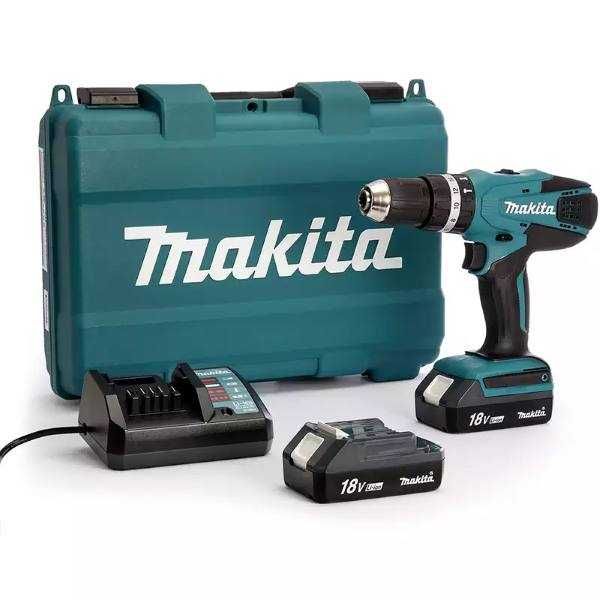 Новый аккумуляторный шуруповерт Makita HP457DWE 18в в кейсе