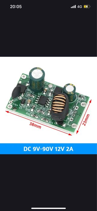 Для gps на электро вело, самокатDc-dc понижаюший вход до 90в выход 12в