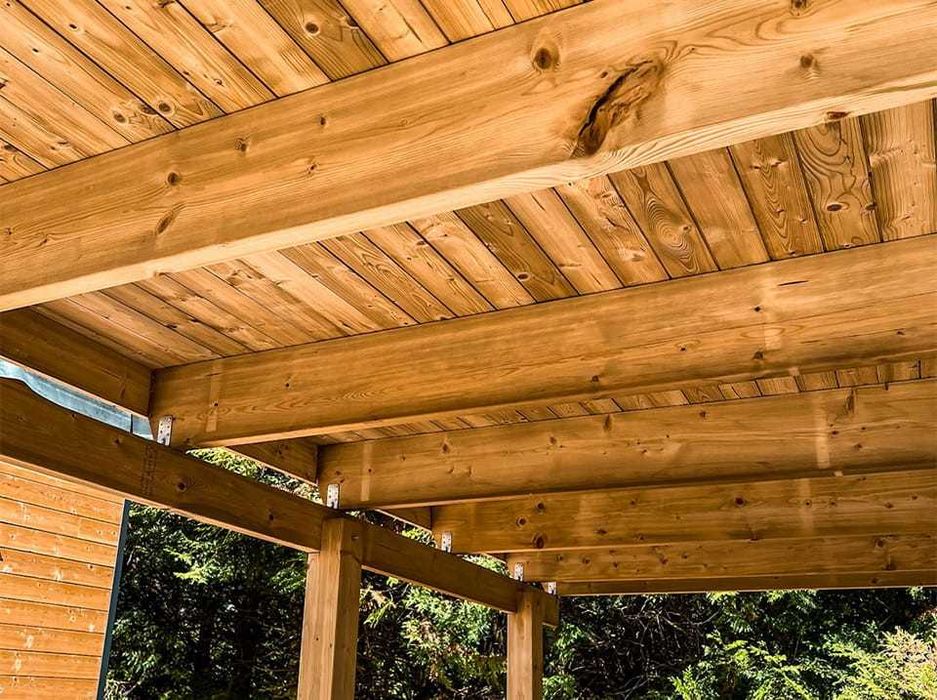 Carport, pergola/acoperis pentru masina din lemn stratificat si masiv