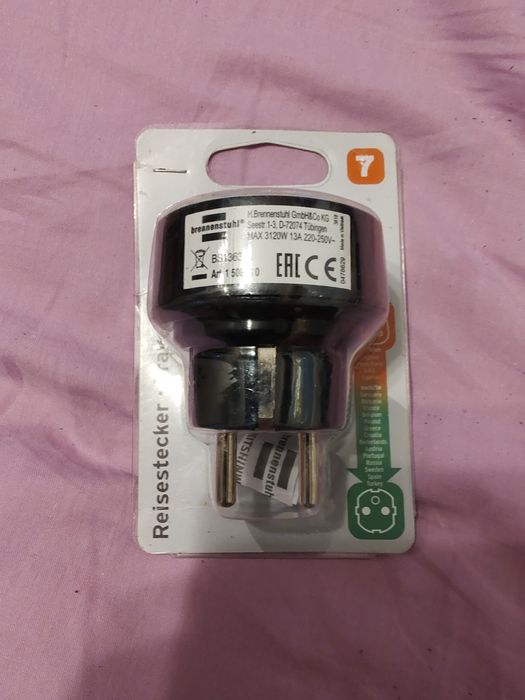 Adaptor priză stecker U.K. pentru Germania,Franța,Bulgaria,etc